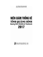 Niên giám thống kê tỉnh quảng bình 2017 quang binh statistical yearbook 2017 