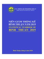 Niên giám thống kê tỉnh bình thuận 2019 binh thuan statistical yearbook 2019 