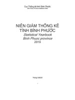 Niên giám thống kê tỉnh bình phước 2019 binh phuoc statistical yearbook 2019 
