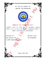 Khóa luận tốt nghiệp Quản trị kinh doanh: Nghiên cứu các yếu tố tác động đến sự hài lòng của khách hàng về việc sử dụng sản phẩm, dịch vụ Internet và truyền hình của FPT