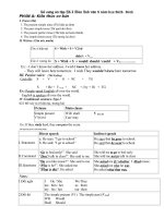 De cuong on tap HKI Tieng Anh 9