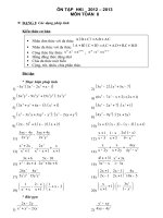 ON TAP HKI TOAN 8 20122013