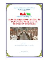 Thuyết minh dự án đầu tư nuôi dê thịt nhốt chuồng áp dụng CNC và trồng cây dược liệu tại đà nẵng 