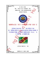 Khóa luận tốt nghiệp Quản trị kinh doanh: Nâng cao chất lượng tín dụng hộ nông dân tại Ngân hàng nông nghiệp và Phát triển nông thôn huyện A Lưới