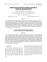 Nghiên cứu một số đặc tính của vi khuẩn Bacillus phân lập từ nước thải làng nghề bún Phú Đô