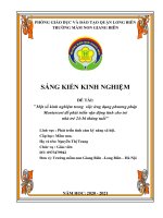 Một số kinh nghiệm trong việc ứng dụng phương pháp montessori để phát triển vận động tinh cho trẻ nhà trẻ 24   36 tháng tuổi  