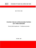 DLVN 356-2021 Phương tiện đo cường độ điện trường – Quy trình kiểm định
