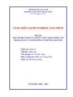 Một số biện pháp ứng dụng công nghệ thông tin trong quản lý nuôi dưỡng ở trường mầm non 