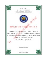 Khóa luận tốt nghiệp Tài chính Ngân hàng: Nghiên cứu các nhân tố ảnh hưởng đến quyết định vay vốn của khách hàng cá nhân tại Ngân hàng Nông Nghiệp và Phát triển Nông thôn Việt Nam