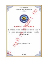 Khóa luận tốt nghiệp Quản trị kinh doanh: Hoàn thiện công tác huy động vốn tại Ngân hàng Sacombank Huế