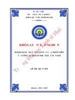 Khóa luận tốt nghiệp Quản trị kinh doanh: Đánh giá động lực làm việc của nhân viên tại Công ty TNHH D.H