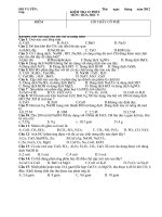 de kiem tra 15 phut Hoa 9 tiet 15 de 2