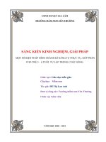 MỘT số BIỆN PHÁP HÌNH THÀNH kĩ NĂNG tự PHỤC vụ, góp PHẦN CHO TRẺ 5 – 6 TUỔI tự lập TRONG CUỘC SỐNG  