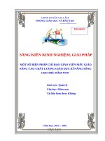 Một số biện pháp chỉ đạo giáo viên mẫu giáo nâng cao chất lượng giáo dục kỹ năng sống cho trẻ mầm non 