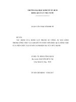 Luận văn quản lý công tác động của động lực phụng sự công, sự hài lòng trong công việc và cam kết tổ chức đến hiệu quả công việc của viên chức tại cơ sở cai nghiện ma túy đức hạnh 