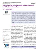 Phát triển hình ảnh thương hiệu trường đại học trong nhận thức của sinh viên và nhà tuyển dụng