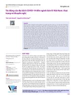 Tác động của đại dịch COVID-19 đến ngành bán lẻ Việt Nam: Thực trạng và khuyến nghị