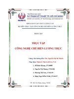 BÁO CÁO THỰC TẬP LƯƠNG THỰC