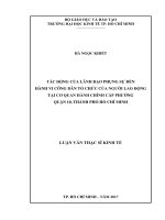 Luận văn quản lý công tác động của lãnh đạo phụng sự đến hành vi công dân tổ chức của người lao động tại các cơ quan hành chính cấp phường quận 10, thành phố hồ chí minh​ 