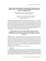 Thiết kế hệ thống bioreactor kiểm soát nhiệt độ và PH trong nuôi cấy vi sinh vật tại viện KHCN&QL môi trường, ĐH công nghiệp TPHCM