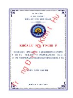 Khóa luận tốt nghiệp Quản trị kinh doanh: Đánh giá sự hài lòng của khách hàng cá nhân về chất lượng dịch vụ tại Ngân hàng TMCP (SeABank)-chi nhánh Đà Nẵng