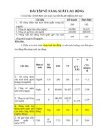 Bài tập ôn tập về năng suất lao động
