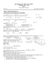 De DA KT HK 1 Toan 9