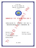 Khóa luận tốt nghiệp Quản trị kinh doanh: Nâng cao chất lượng dịch vụ ăn uống của nhà hàng Hoàng Anh tại Thành Phố Huế