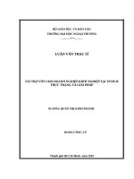 (Luận văn thạc sĩ) tài trợ vốn cho doanh nghiệp khởi nghiệp tại TP HCM thực trạng và giải pháp 