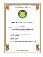 SKKN một số kinh nghiệm trong việc ứng dụng phương pháp montessori để phát triển vận động tinh cho trẻ nhà trẻ 24   36 tháng tuổi  