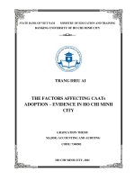 The factors affecting CAATs adoption   evidence in ho chi minh city 