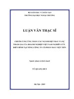 (Luận văn thạc sĩ) chuỗi cung ứng toàn cầu ngành dệt may và sự tham gia của doanh nghiệp việt nam nghiên cứu điển hình tại tổng công ty cổ phần may việt tiến 