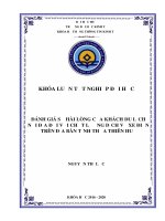 (Luận văn thạc sĩ) đánh giá sự hài lòng của khách du lịch nội địa đối với chất lượng dịch vụ xe điện trên địa bàn tỉnh thừa thiên huế  