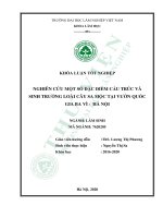 Khóa luận tốt nghiệp Lâm sinh: Nghiên cứu một số đặc điểm cấu trúc và sinh trưởng loài cây Sa mộc tại vườn quốc gia Ba Vì - Hà Nội