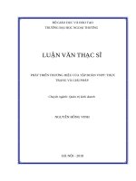 (Luận văn thạc sĩ) PHÁT TRIỂN THƯƠNG HIỆU của tập đoàn VNPT THỰC TRẠNG và GIẢI PHÁP 