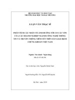 (Luận văn thạc sĩ) phân tích các nhân tố ảnh hưởng tới cơ cấu vốn các doanh nghiệp ngành CNTT và truyền thông niêm yết trên sàn giao dịch chứng khoán việt nam 