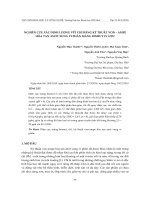 Nghiên cứu xác định lượng vết chì bằng kỹ thuật von – ampe hòa tan anot xung vi phân màng bismut in situ
