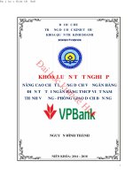 Khóa luận tốt nghiệp Quản trị kinh doanh: Nâng cao chất lượng dịch vụ ngân hàng điện tử tại ngân hàng TMCP Việt Nam Thịnh Vượng – PGD Bến Ngự