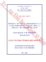 (Luận văn thạc sĩ) ĐÁNH GIÁ sự NHẬN BIẾT của KHÁCH HÀNG đối với sản PHẨM PHÂN bón đầu TRÂU lót – THÚC của CÔNG TY cổ PHẦN BÌNH điền QUẢNG TRỊ min 