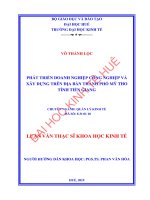 (Luận văn thạc sĩ) phát triển doanh nghiệp công nghiệp và xây dựng trên địa bàn thành phố mỹ tho, tỉnh tiền giang 