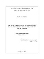 (Luận văn thạc sĩ) các yếu tố ảnh hưởng đến sự hài lòng của người dân khi sử dụng dịch vụ công tại ủy ban nhân dân phường 11 quận 10 