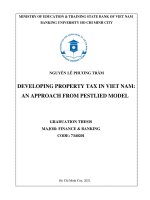 Developing property tax in viet nam  an approach from PESTLIED model  bachelor thesis of banking and finance 