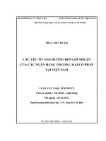 (Luận văn thạc sĩ) các yếu tố ảnh hưởng đến lợi nhuận của các ngân hàng thương mại cổ phần tại việt nam001 