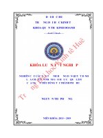 Khóa luận tốt nghiệp Quản trị kinh doanh: Nghiên cứu các yếu tố ảnh hưởng đến quyết định lựa chọn sản phẩm Gạo Hữu cơ Quế Lâm của người tiêu dùng tại Thành phố Huế