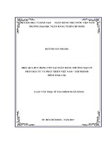 (Luận văn thạc sĩ) hiệu quả huy động vốn tại ngân hàng thương mại cổ phần đầu tư và phát triển việt nam   chi nhánh đông đắk lắk 