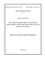 Quản trị rủi ro hoạt động tại ngân hàng nông nghiệp và phát triển nông thôn việt nam theo chuẩn basel II TT 