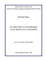 (Luận văn thạc sĩ) giá trị p adic của số schenker và giả thuyết của g  mcgarvey 