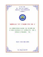 (Luận văn thạc sĩ) giải pháp nâng cao hoạt động tiêu thụ sản phẩm xăng dầu tại công ty cổ phần xăng dầu thanh lương 