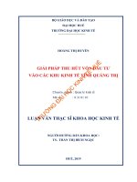 (Luận văn thạc sĩ) GIẢI PHÁP THU hút vốn đầu tư vào các KHU KINH tế TỈNH QUẢNG TRỊ min 