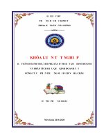 (Luận văn thạc sĩ) kế toán doanh thu, chi phí, xác định kết quả kinh doanh và phân tích hiệu quả kinh doanh tại công ty cổ phần thương mại dịch vụ hà châu 